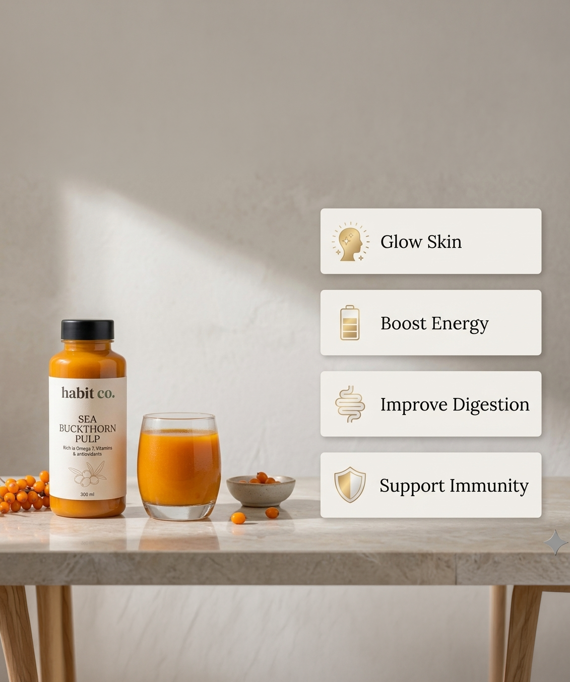 Sea Buckthorn Pulp for Glow, Gut Health & Natural Energy